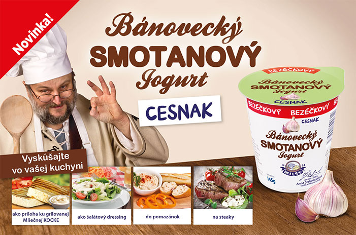 Novinka - Cesnakový jogurt